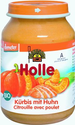 HOLLE Bio Menü-Gläschen Kürbis mit Huhn 190 g